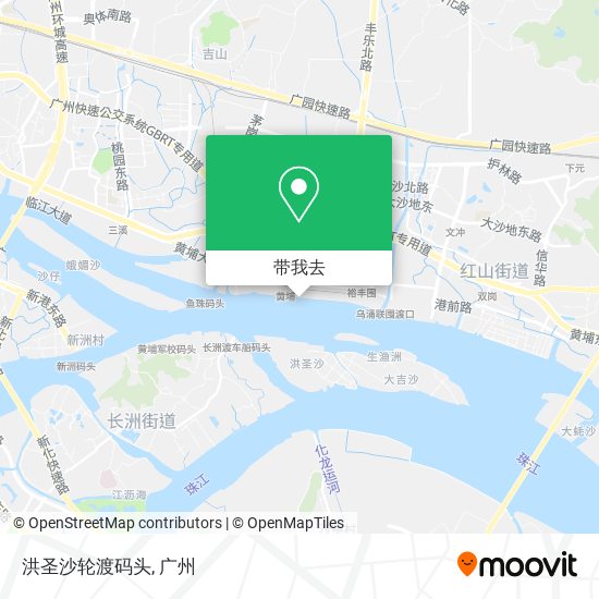 洪圣沙轮渡码头地图