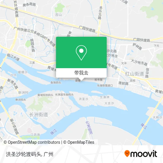 洪圣沙轮渡码头地图