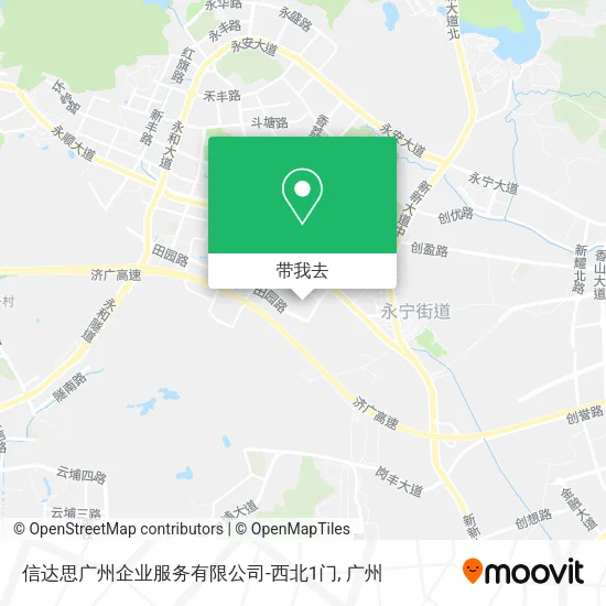信达思广州企业服务有限公司-西北1门地图