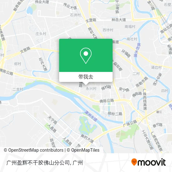 广州盈辉不干胶佛山分公司地图