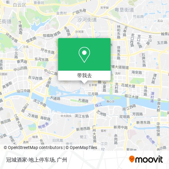 冠城酒家-地上停车场地图