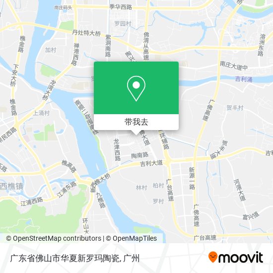 广东省佛山市华夏新罗玛陶瓷地图
