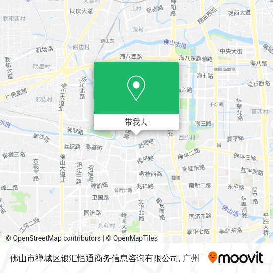 佛山市禅城区银汇恒通商务信息咨询有限公司地图