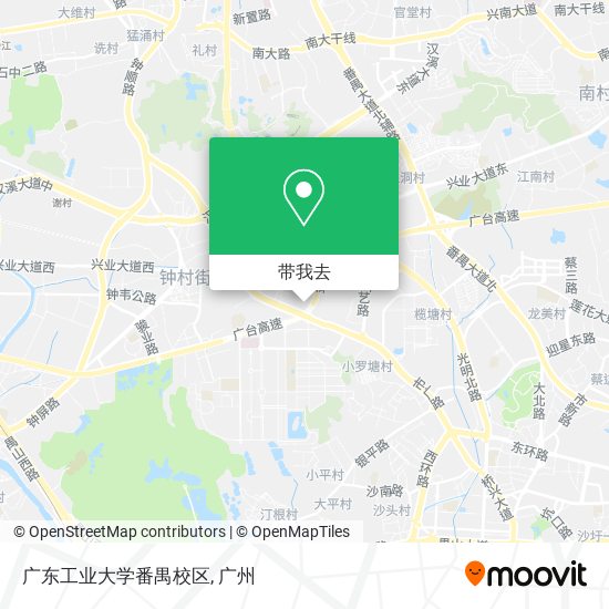 广东工业大学番禺校区地图