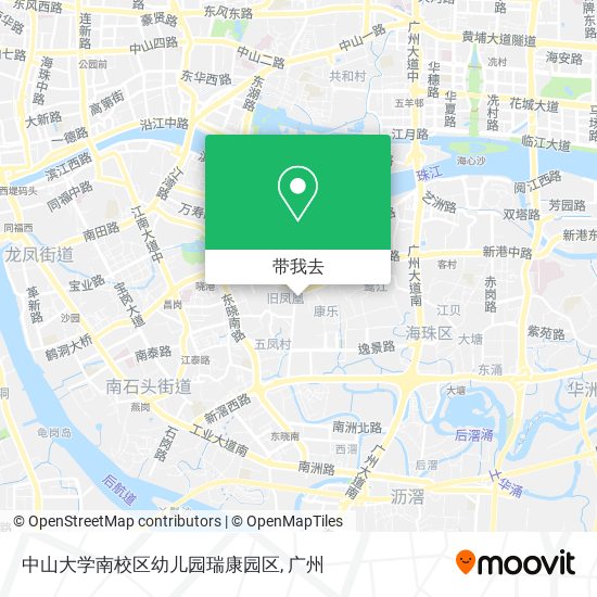 中山大学南校区幼儿园瑞康园区地图