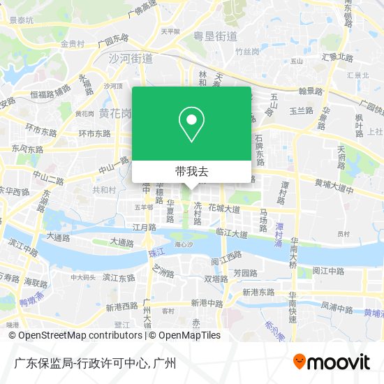 广东保监局-行政许可中心地图
