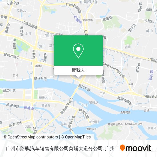 广州市路骐汽车销售有限公司黄埔大道分公司地图