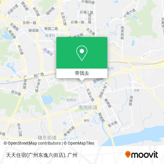 天天住宿(广州东逸六街店)地图