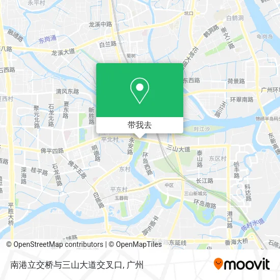 南港立交桥与三山大道交叉口地图
