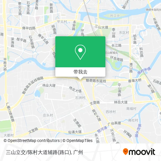 三山立交/陈村大道辅路(路口)地图