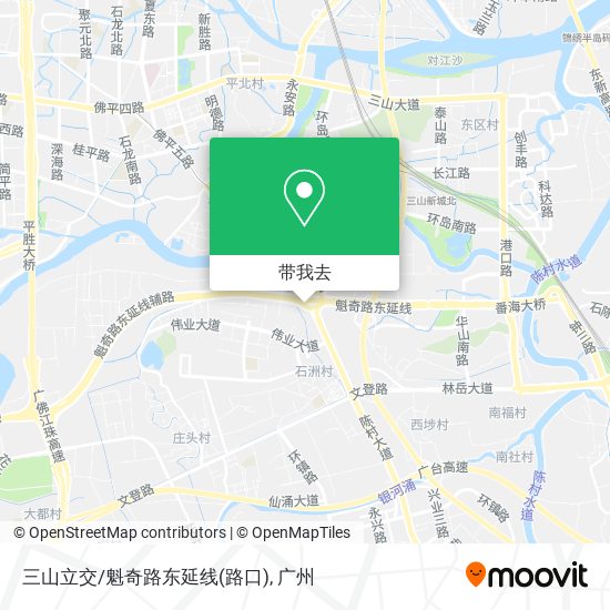 三山立交/魁奇路东延线(路口)地图