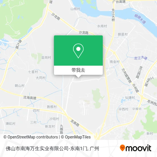 佛山市南海万生实业有限公司-东南1门地图