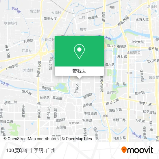 100度印布十字绣地图
