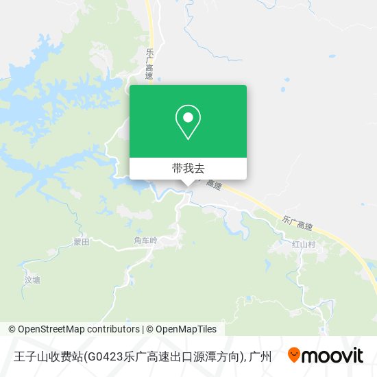 王子山收费站(G0423乐广高速出口源潭方向)地图