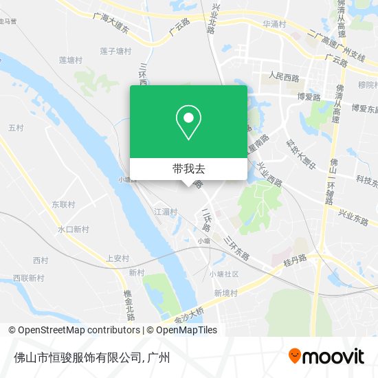 佛山市恒骏服饰有限公司地图