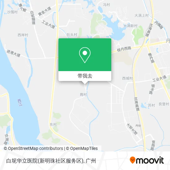 白坭华立医院(新明珠社区服务区)地图