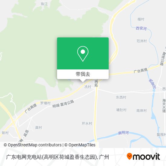 广东电网充电站(高明区荷城盈香生态园)地图