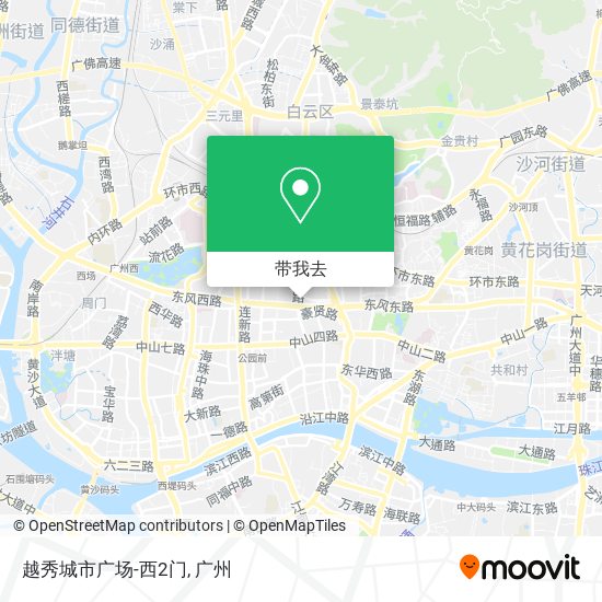 越秀城市广场-西2门地图