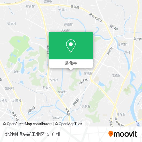 北沙村虎头岗工业区13地图