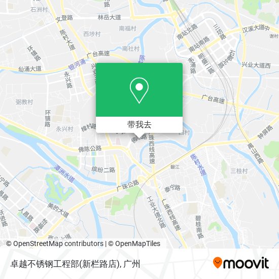 卓越不锈钢工程部(新栏路店)地图