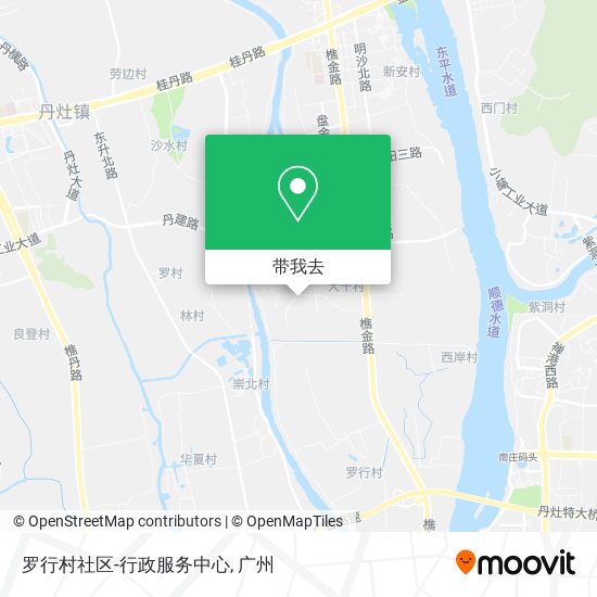 罗行村社区-行政服务中心地图