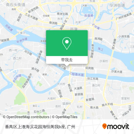 番禺区上漖海滨花园海恒阁我b座地图