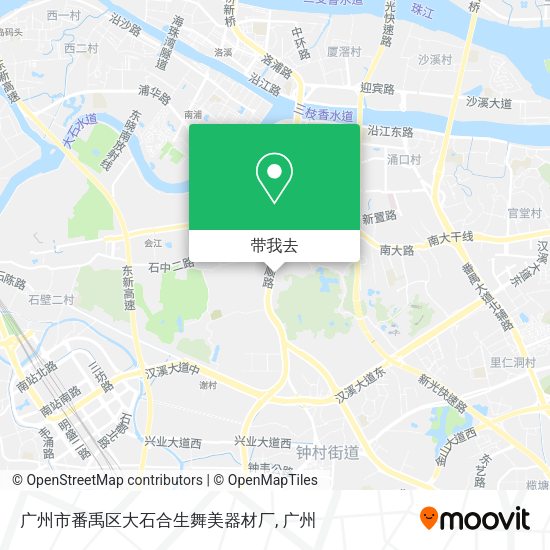 广州市番禹区大石合生舞美器材厂地图