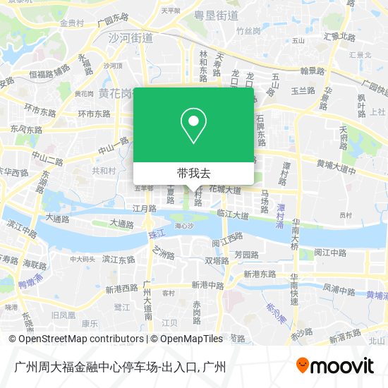 广州周大福金融中心停车场-出入口地图