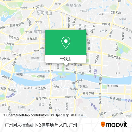 广州周大福金融中心停车场-出入口地图