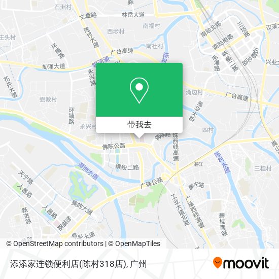 添添家连锁便利店(陈村318店)地图