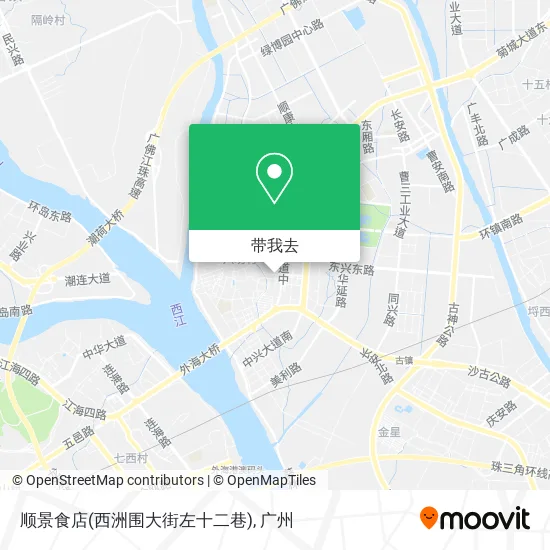 顺景食店(西洲围大街左十二巷)地图