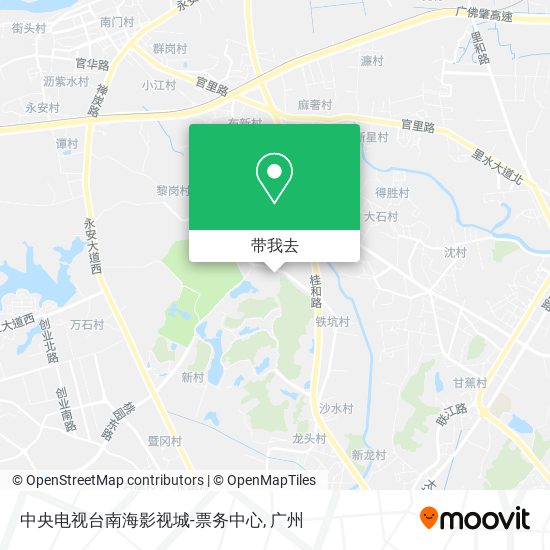 中央电视台南海影视城-票务中心地图