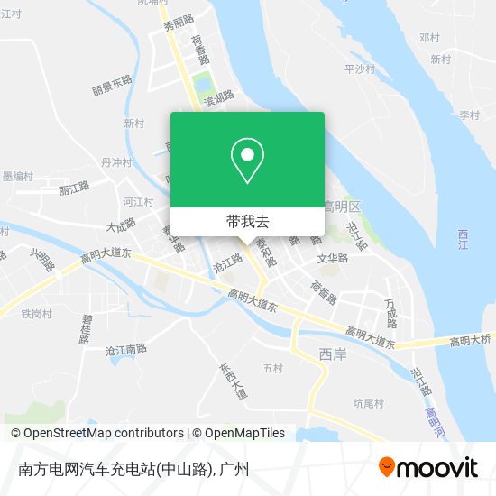南方电网汽车充电站(中山路)地图