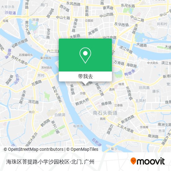 海珠区菩提路小学沙园校区-北门地图