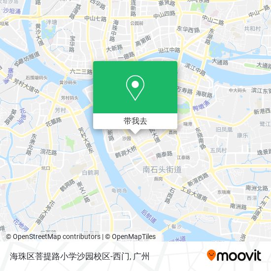 海珠区菩提路小学沙园校区-西门地图