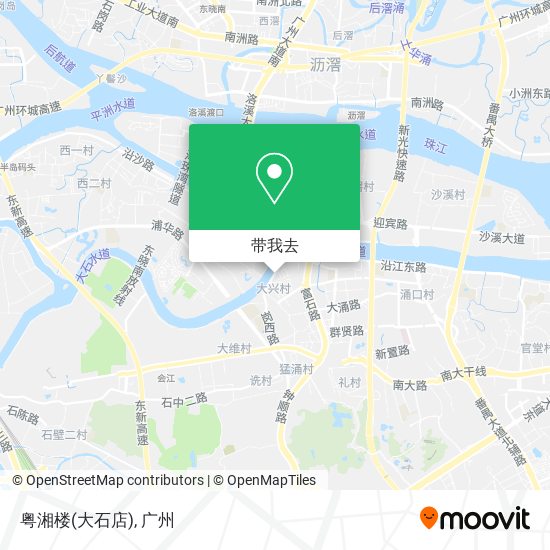粤湘楼(大石店)地图
