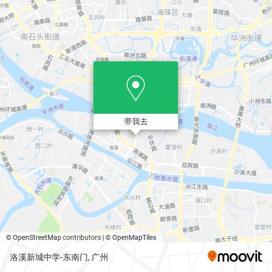 洛溪新城中学-东南门地图
