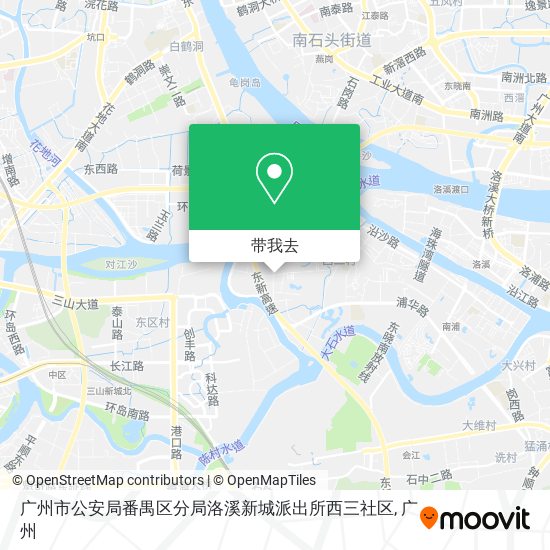 广州市公安局番禺区分局洛溪新城派出所西三社区地图