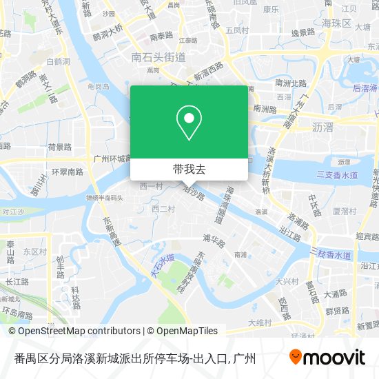 番禺区分局洛溪新城派出所停车场-出入口地图