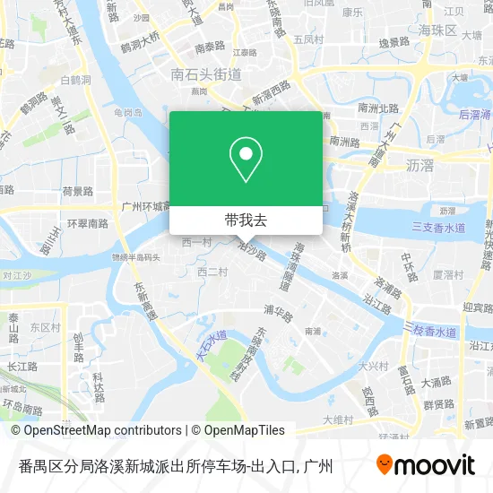 番禺区分局洛溪新城派出所停车场-出入口地图