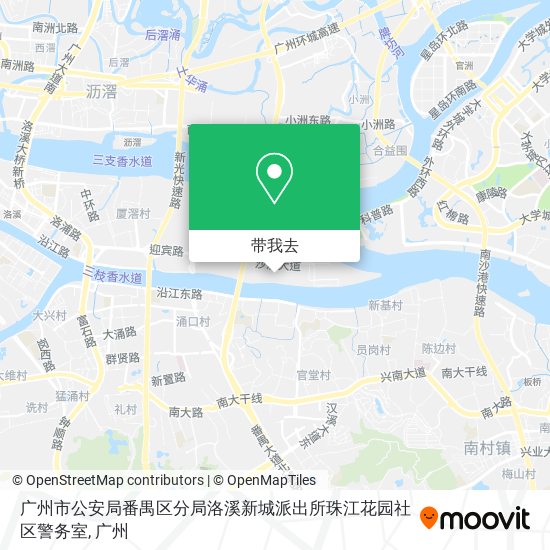 广州市公安局番禺区分局洛溪新城派出所珠江花园社区警务室地图