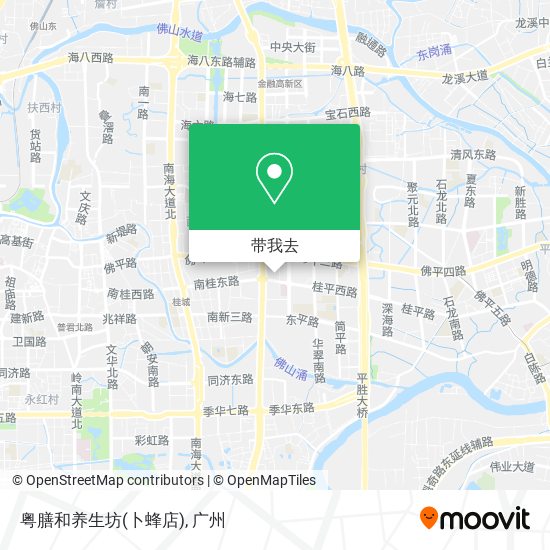 粤膳和养生坊(卜蜂店)地图