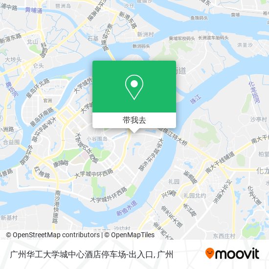 广州华工大学城中心酒店停车场-出入口地图