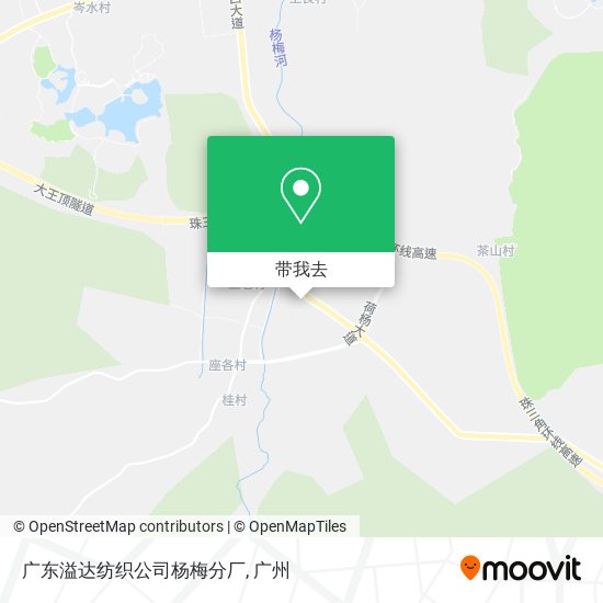 广东溢达纺织公司杨梅分厂地图