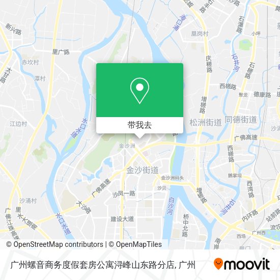 广州螺音商务度假套房公寓浔峰山东路分店地图