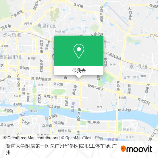 暨南大学附属第一医院广州华侨医院-职工停车场地图