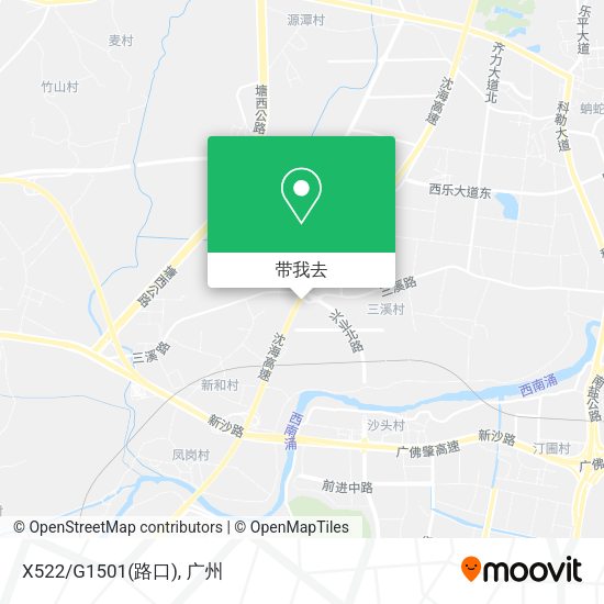 X522/G1501(路口)地图