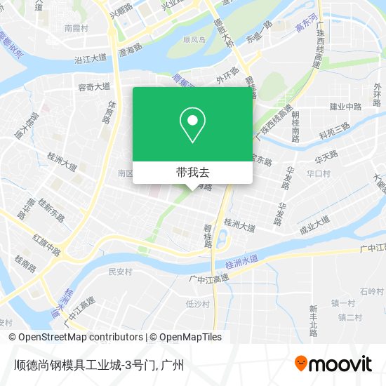 顺德尚钢模具工业城-3号门地图