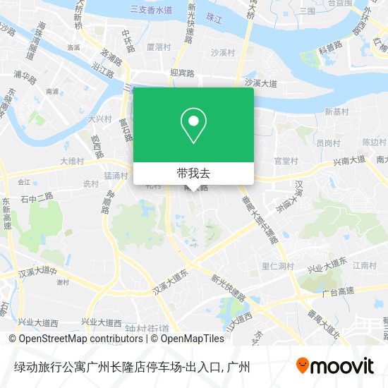 绿动旅行公寓广州长隆店停车场-出入口地图