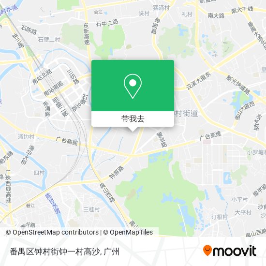 番禺区钟村街钟一村高沙地图